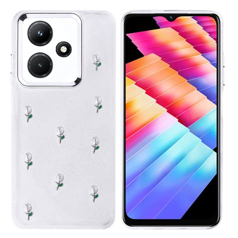 İnfinix Hot 30i Kılıf Airbag Tasarımlı Simli Şeffaf Zore Kutup Kapak Hot 30İ Zore