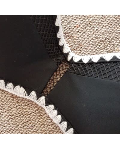Bikini Résille et Broderie Noir SEXKISS