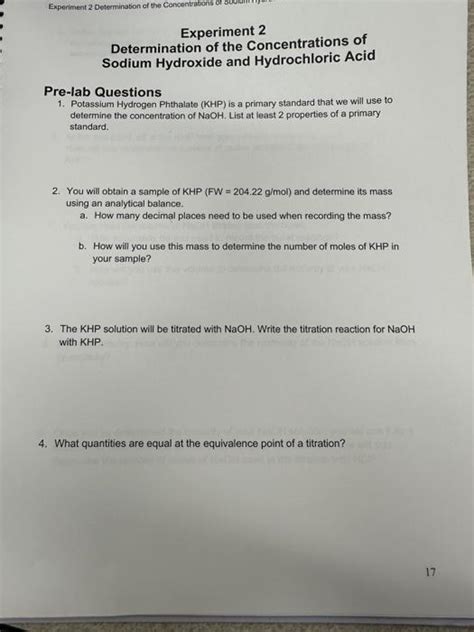 Solved Experiment 2 Determination of the Concentrations of | Chegg.com