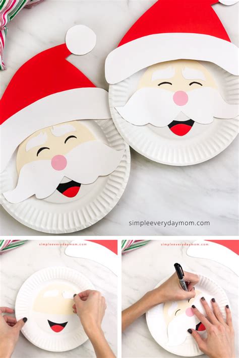 This Easy Diy Paper Plate Santa Craft Is A Simple Activity That S