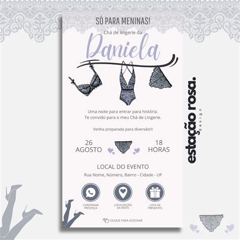 Convite Digital Interativo Ch De Lingerie Elo