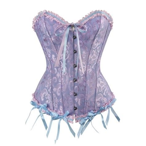 Corset Sexy En Dentelle Florale Pour Femme Lingerie En Satin Bustier