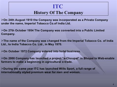 Itc-company profile