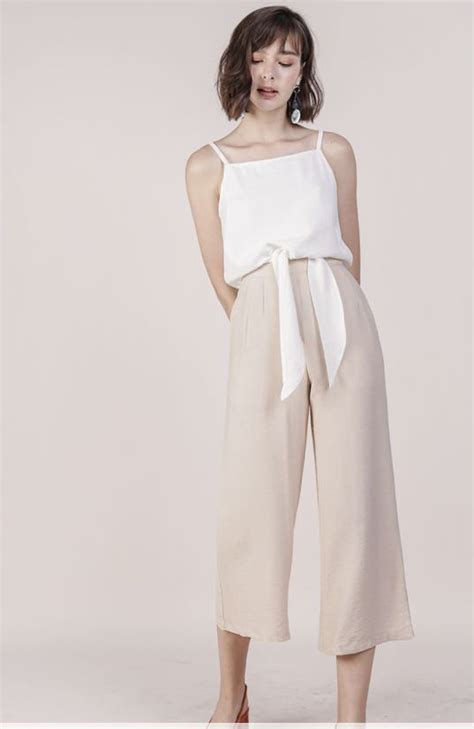 Ttr Dione Linen Culottes Nude Women S Fashion Bottoms Other Bottoms On Carousell