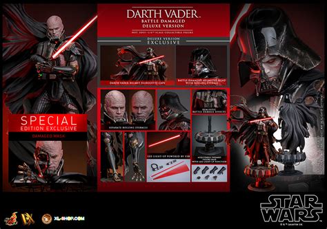 Hot Toys DX B Star Wars Th Scale Darth Vader Battle Damaged Collectible Figure