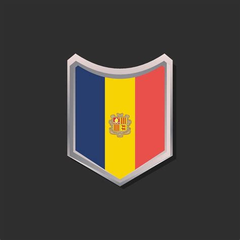 Illustration Of Andorra Flag Template Vector Art At Vecteezy