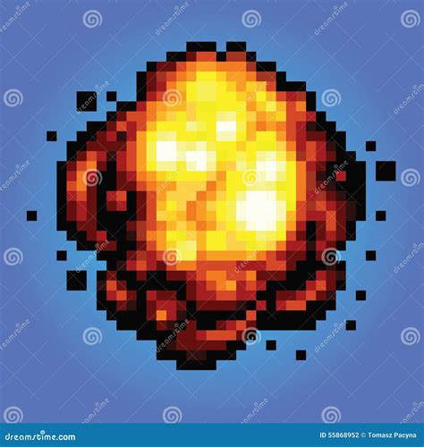 Bang Explosion Pixel Art Game Style Illustration Stock Vector ...