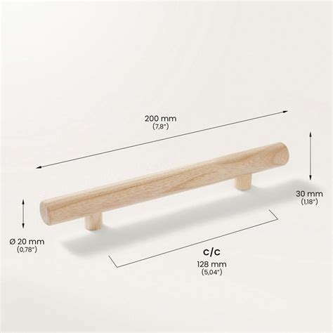 Felix 200 RAW (untreated) - Handtag i obehandlat askträ