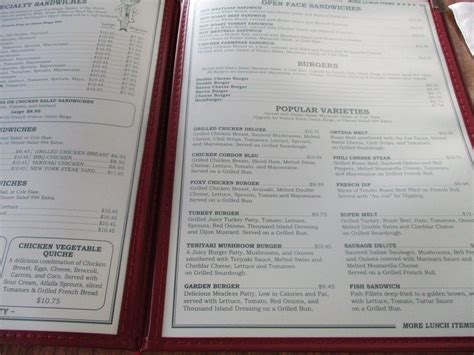 Menu At Snooty Fox Restaurant Laguna Hills