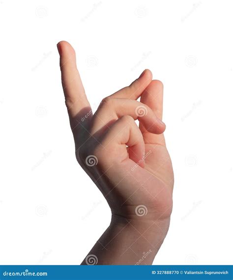 Pinched Hand Gesture, Sign, Thumb And Index Finger Holding Something