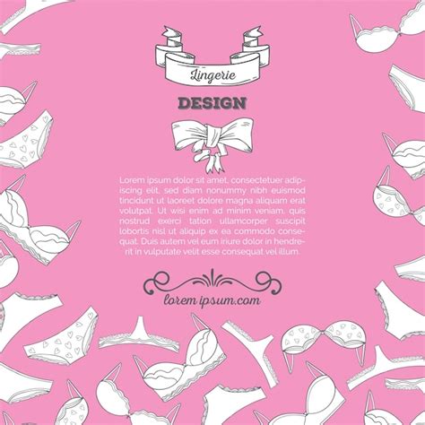 Ilustração de fundo de lingerie Vetor Premium