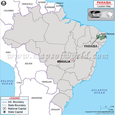Where is Paraiba in Brazil