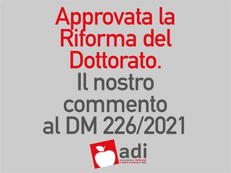 Approvata La Riforma Del Dottorato Il Nostro Commento Al Dm