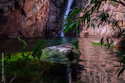 One of the iconic waterfalls in the Kakadu National Park in the ...