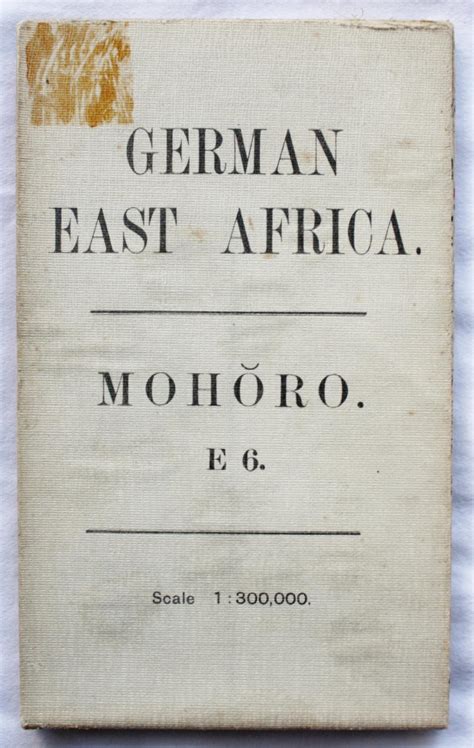 Ordnance Survey Military Map Of German East Africa Mohoro Series