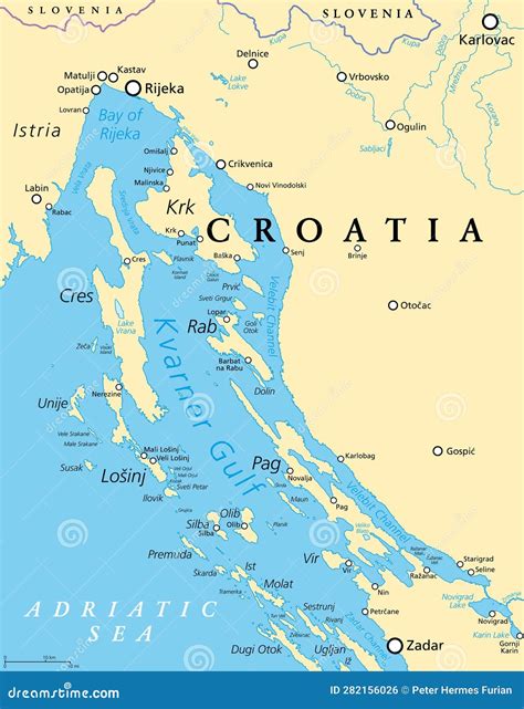 Croatia - Political Map Of Counties Cartoon Vector | CartoonDealer.com #215498437