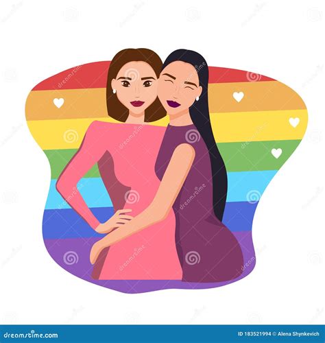 Feliz Pareja Gay De La Familia Lesbiana Tres Mujeres Abrazándose Mujeres Enamoradas Esposa Y