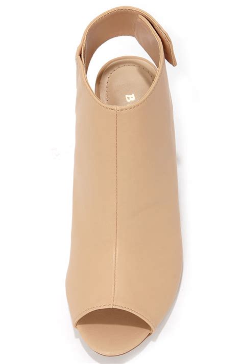 Cute Nude Booties Peep Toe Booties Shooties