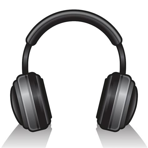 Auriculares Aislados En Blanco Vector Premium
