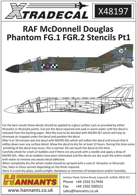 Xtradecal Item No X Raf Mcdonnell Douglas Phantom Fg Fgr