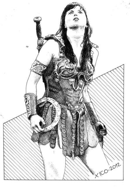 Lucy Lawless As Xena Warrior Princess By Fcarlos Art Celebrityart Xena Lucylawless Xena