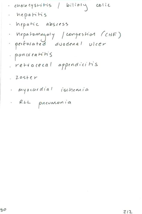 80. Specific RUQ pain ddx – emupdates