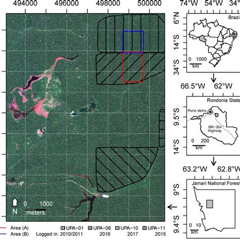 Study Area At The Jamari National Forest Rond Nia State Brazil The