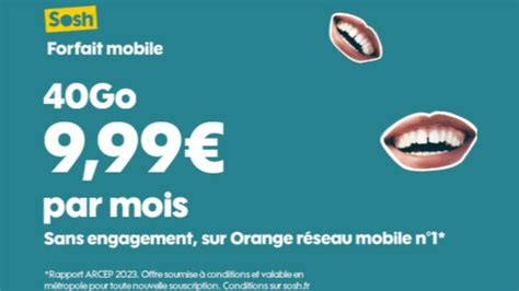 Nouveaut Sosh Un Forfait Mobile Go Sur Le R Seau Orange