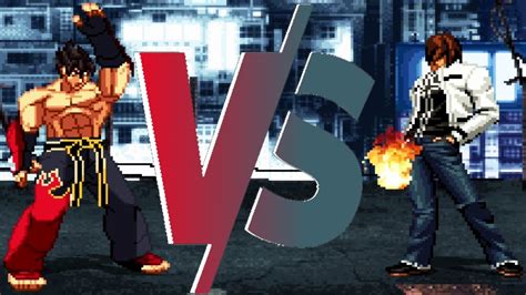 Jin Kazama Vs Kyo Kusanagi Mugen Tekken Vs Kof Youtube