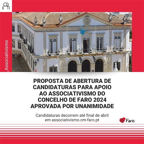 Faro Abertura De Candidaturas Apoio Ao Associativismo Do Concelho