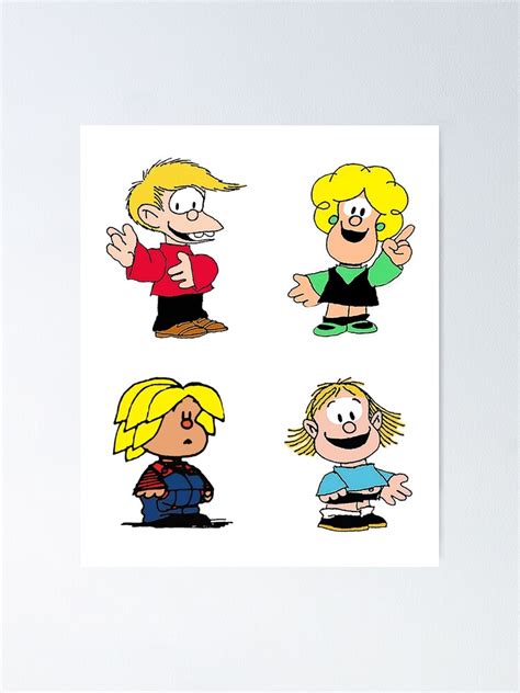 Mafalda Characters Poster For Sale By Stratoguayota Redbubble