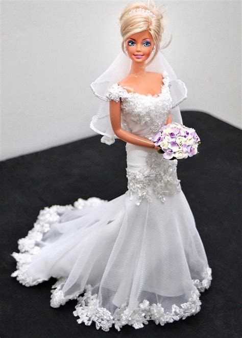 Sammurakammi Barbie Doll Wedding Dress Barbie Wedding Dress Barbie Gowns Barbie Dress Barbie