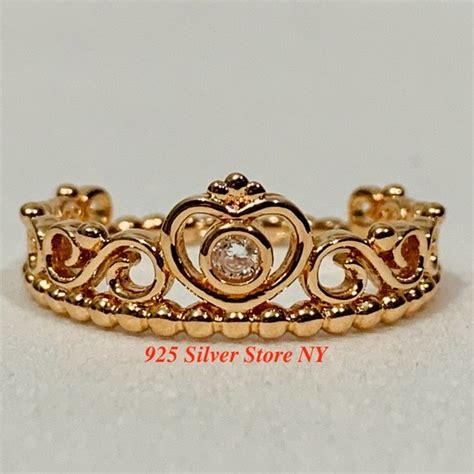 Pandora Jewelry Pandora Rose Gold Princess Tiara Crown Ring 8880cz