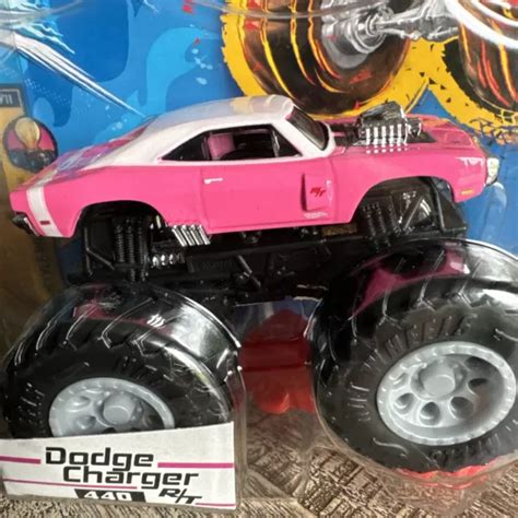 HOT WHEELS MONSTER Truck Dodge Charger 440 R T 1 64 véhicule moulé sous pression EUR 7 01