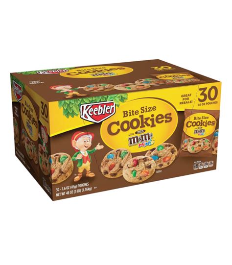 Keebler Mandm Cookies Bite Size 45g Unit Count 30 American Candy N Drinks Ltd