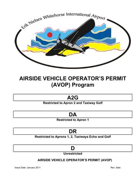 AIRSIDE VEHICLE OPERATORS PERMIT (AVOP) - Highways and 