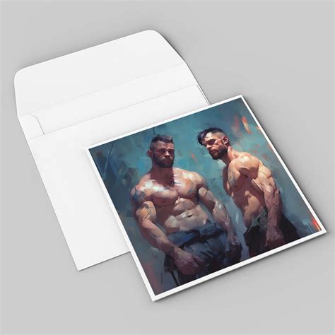 Male Gay Couple Digital Art Ai Generated Realistic Art Oil Painting Wall Art Poster Printable