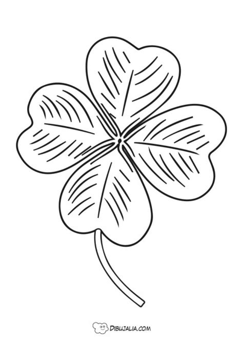 Trébol De Cuatro Hojas Dibujo 2621 Dibujalia