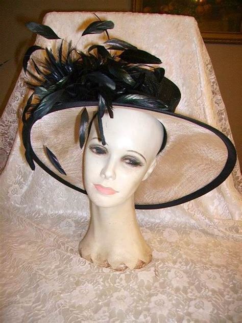 Gorgeous Huge Wide Brimmed Ladies Hat By Peter Bettley London Derby Hat