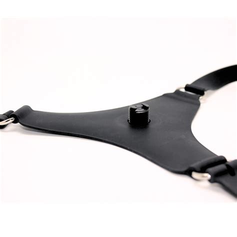 Black Silicone Strap On Harness Belt With Ribbed Dildo