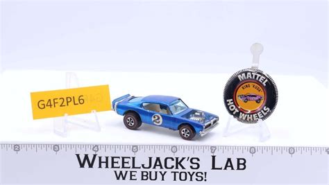 King Kuda Metallic Blue Redline Hot Wheels Mattel Vintage Rl W Button Wheeljack S Lab