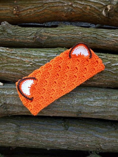 Crochet pattern Fox Ears cozy headband adult size | Etsy