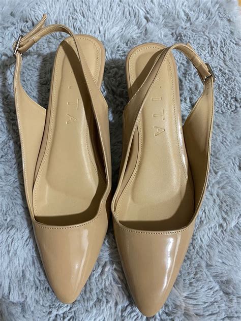 VITA Nude Kitten Heels Women S Fashion Footwear Heels On Carousell