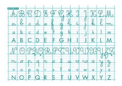 alphabet en cursive majuscules et minuscules - Observer