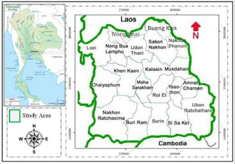 Northeastern Thailand Map Download Scientific Diagram