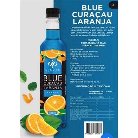 Xarope Dilute Curacau Blue Laranja Ml Royal Bebidas