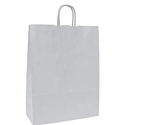 White Paper Carry Bag Twisted Capacity 2 5 Kg At Rs 9 In New Delhi