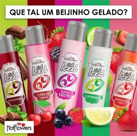 Gel Aromatizante Iced Gelado Para Sexo Oral Hot Flowers Aline Lingerie