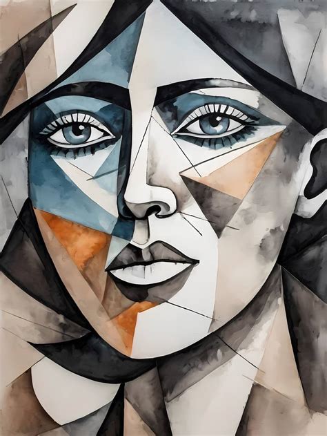 Pablo Picasso Style Woman Cubism Portrait No.16 Digital by Dmitry O ...