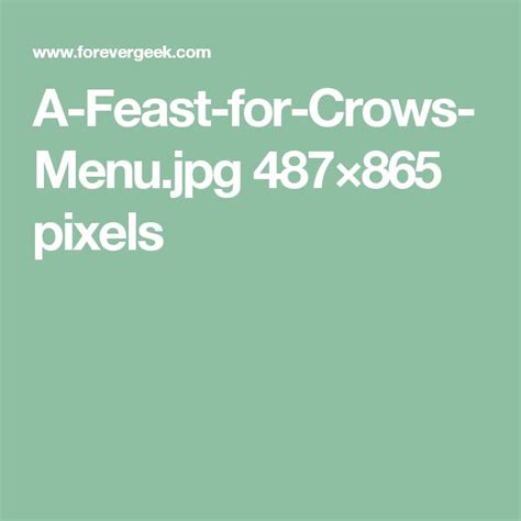 A feast for crows, Feast, Crow